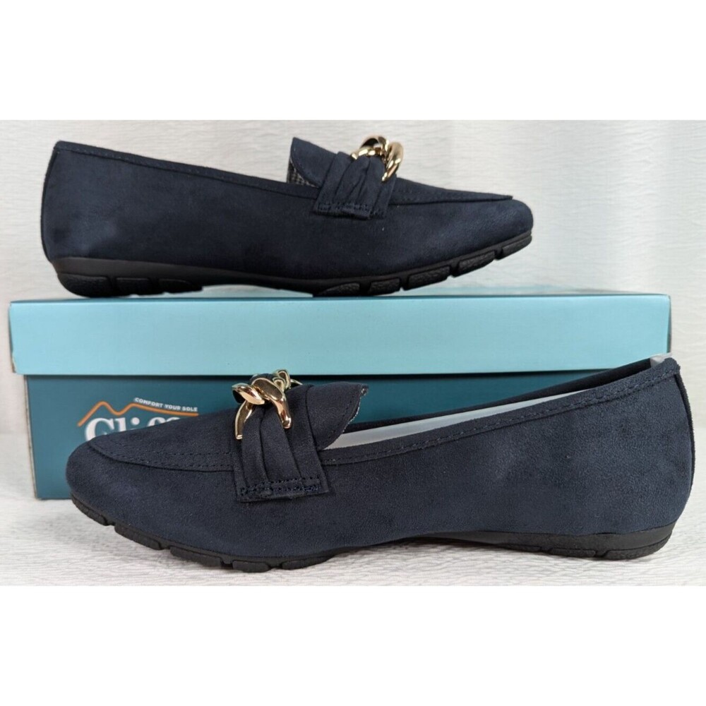 Cliffs by White Mountain - Gainful - Loafer / Flat - Navy Suedette - Size: 6W